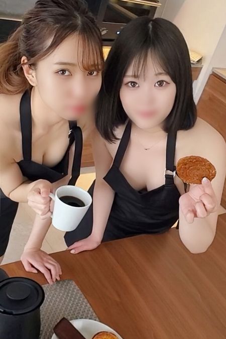 FC2-PPV-3048624 4P連続中出し黒髪の華奢な子と巨乳のアニメ声バイト仲間のカフェ店員